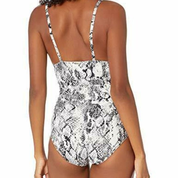 Calvin Klein Shirred Python Swimsuit NWT - Picture 3 of 3